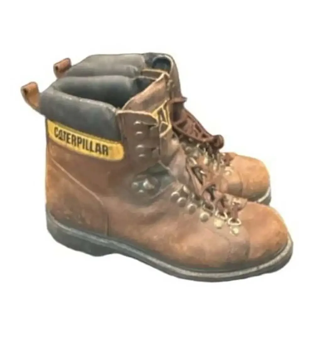 Caterpillar Alaska Work Boots Size 9M USA Brown Leather